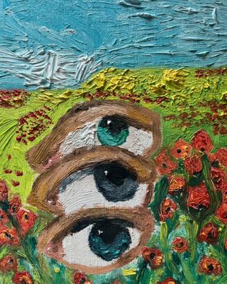 quadro, titolo: Visioni nel campo