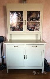 Credenza in legno verniciato 2 ante 126x55cm H220