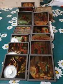 Vetrini antichi per Lanterna magica soggetti diver