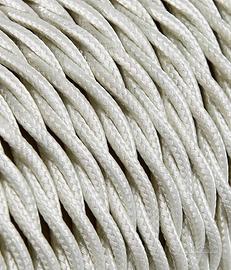 10 mt cavo treccia elettrico tessile 3x1 Avorio