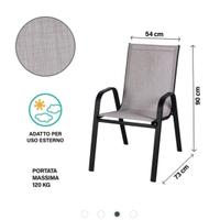 SEDIA DA ESTERNO CON BRACCIOLI