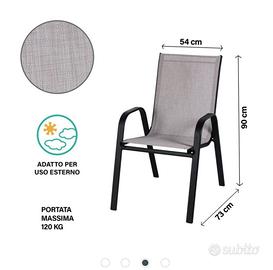 SEDIA DA ESTERNO CON BRACCIOLI