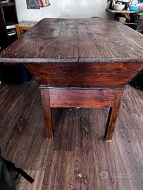 Madia Madia in noce e pioppo,piano alta ribalta.