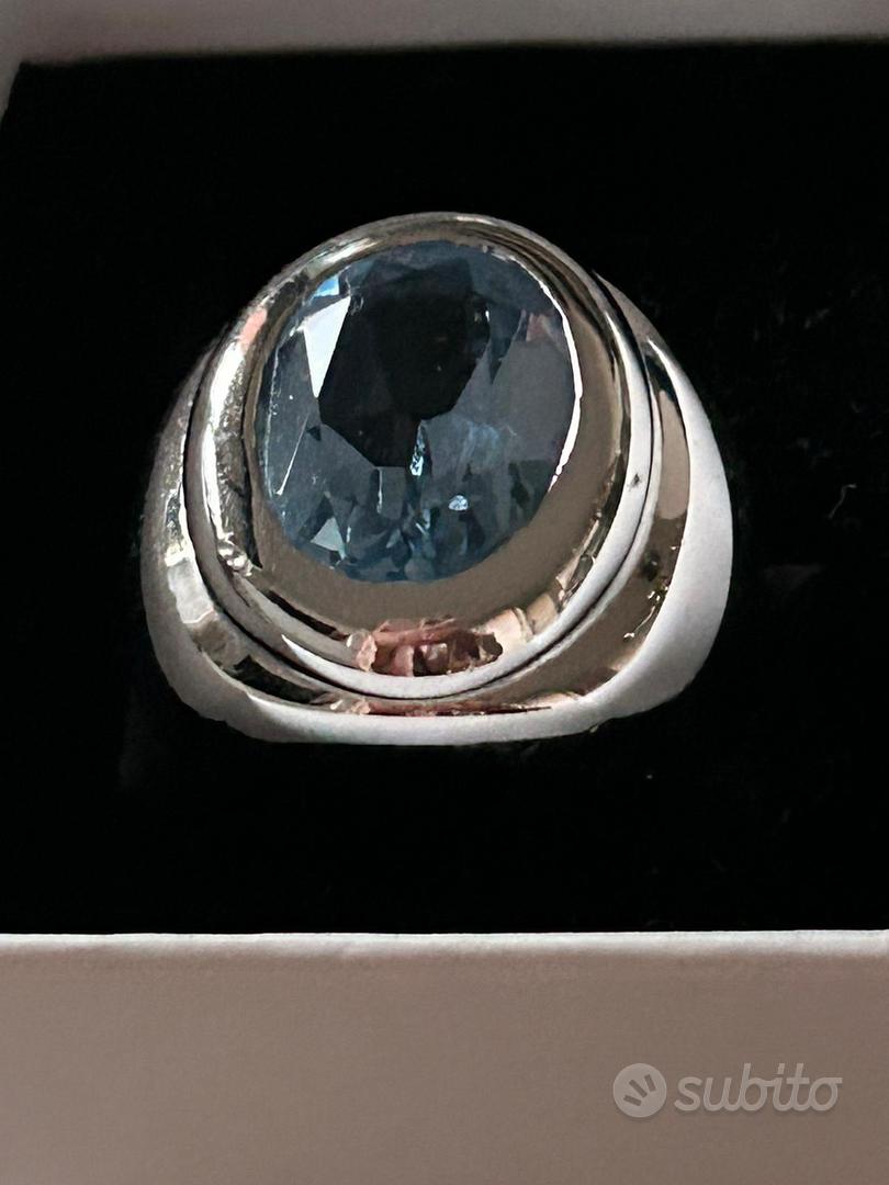 ANELLO IN ORO Antico 750 Con Topazio Azzurro Epoca Anni 50-60 EUR 400