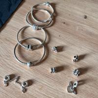 Pandora argento charm bracciali e catenina sicurez