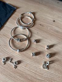 Pandora argento charm bracciali e catenina sicurez