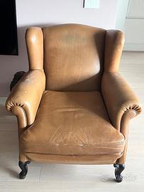 Poltrona in pelle
