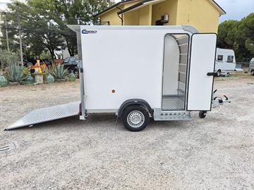 RIMORCHIO CARRELLO FURGONATO CRESCI 650 F CON RAMP