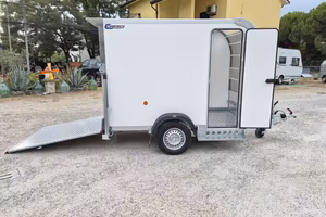 RIMORCHIO CARRELLO FURGONATO CRESCI 650 F CON RAMP