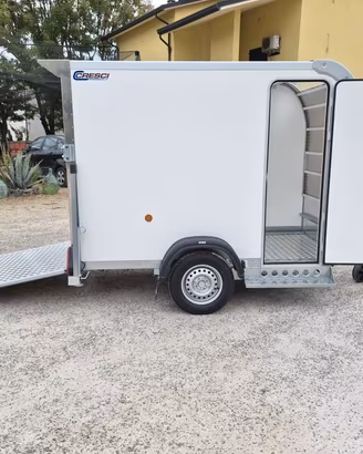 RIMORCHIO CARRELLO FURGONATO CRESCI 650 F CON RAMP