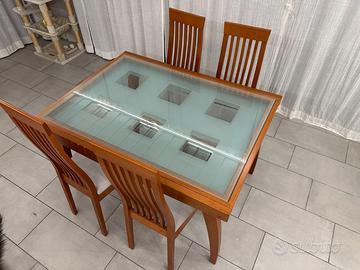 Tavolo allungabile Calligaris 90x120/240 + 4 sedie