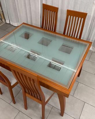 Tavolo allungabile Calligaris 90x120/240 + 4 sedie