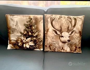 Set 2 cuscini natalizi nuovi