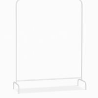 Appendiabiti da terra in metallo bianco