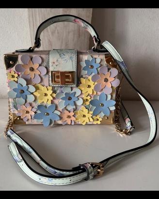 Bauletto Aldo Campesi motivo floreale 3D