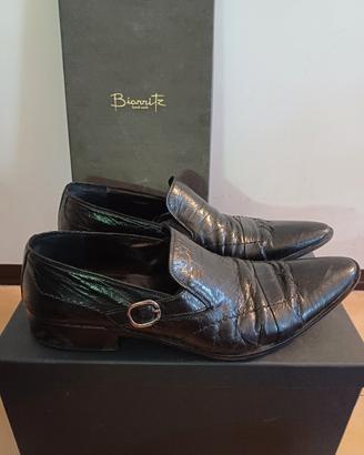 biarritz scarpe uomo 44 vera pelle artigianali 