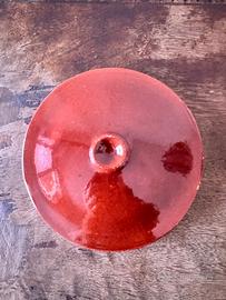 Coperchio in Terracotta Smaltata