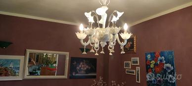 Lampadario in vetro di Murano