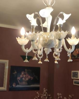 Lampadario in vetro di Murano