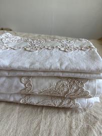 Completto lenzuola matrimoniale in puro lino