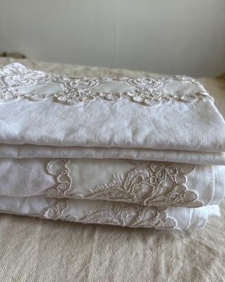 Completto lenzuola matrimoniale in puro lino
