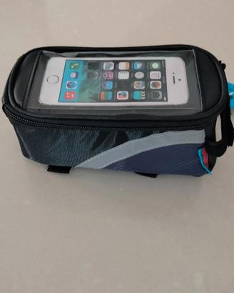 NUOVA BORSA BICI NERA PER TUBO SUPERIORE MISURA S