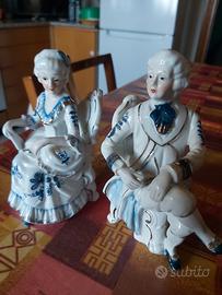 Coppia aristocratica in porcellana 