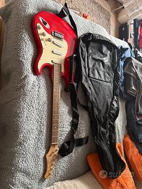 Chitarra elettrica con amplificatore