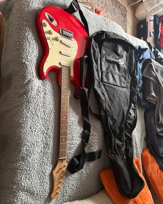 Chitarra elettrica con amplificatore