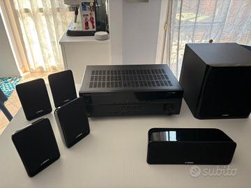 Sistema home theater Yamaha HTR-2064 5.1 completo