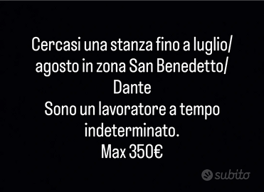 Stanza zona San Benedetto/Dante