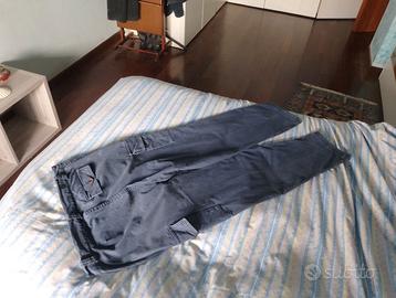 PANTS-MenNAPAPIJRY tg50-52 M-Dru Cargo bluè/Cotone