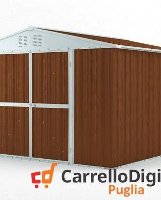 Box struttura lamiera Acciaio 327x307 legno scuro