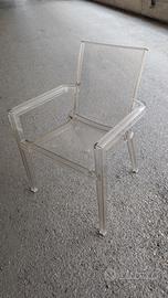 Sedia Deville by Driade, policarbonato trasparente