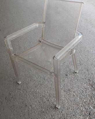 Sedia Deville by Driade, policarbonato trasparente