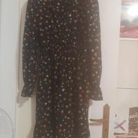 Vestito floreale nero