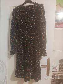 Vestito floreale nero