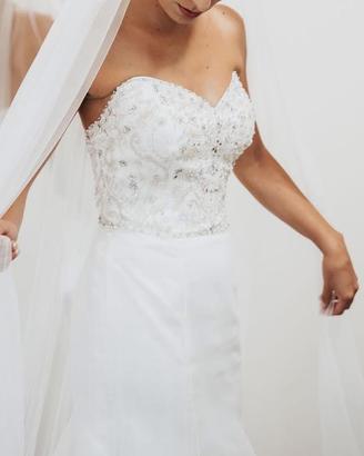 Abito da sposa con velo tg 36-38. vedi dettagli