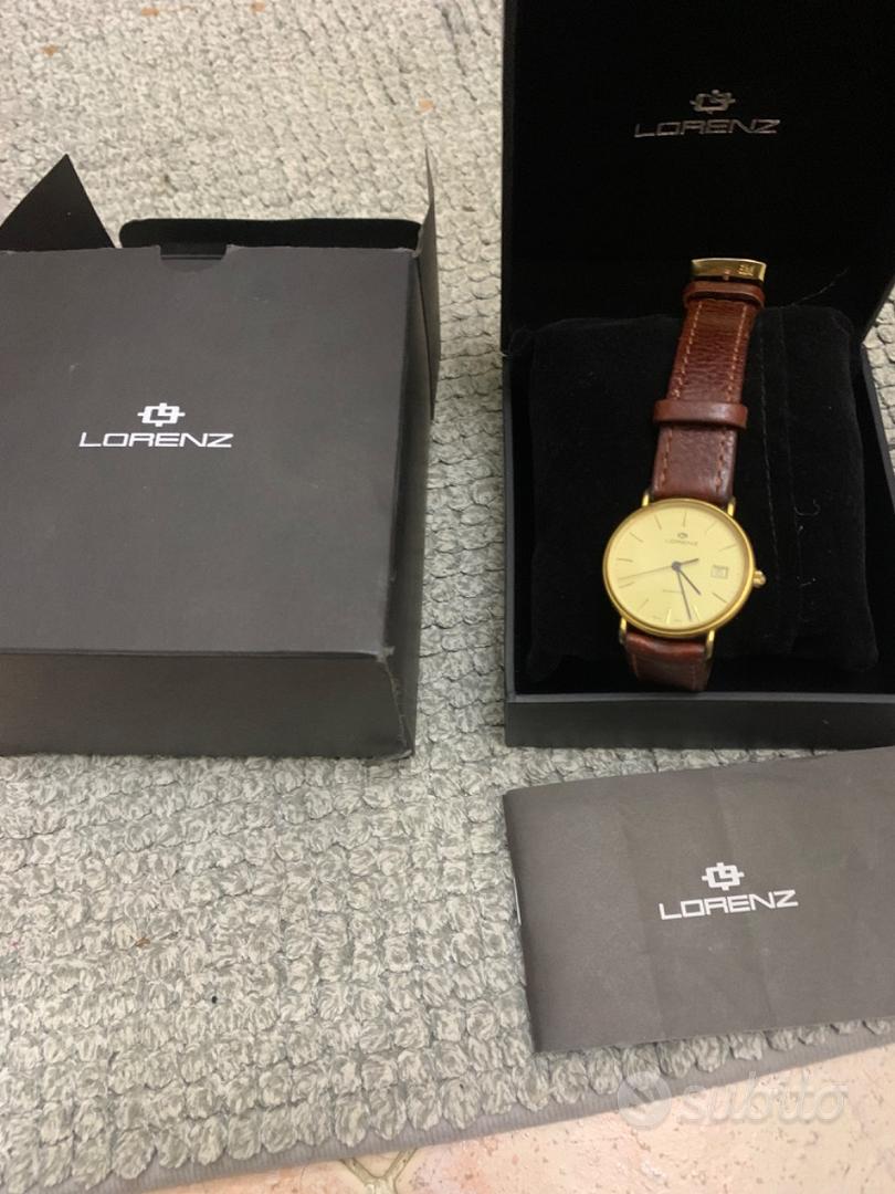 Orologio Lorenz placcato in oro cinturino pelle Abbigliamento e Accessori In vendita a Milano