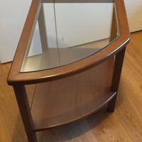 tavolino legno e vetro