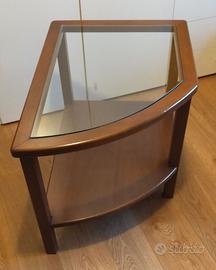 tavolino legno e vetro