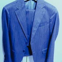 Abito uomo gessato color lavanda NUOVO