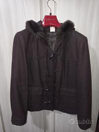 giubbotto marrone con cappuccio 