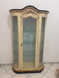 Vetrina Veneziana in Legno Massello Dipinta a Mano