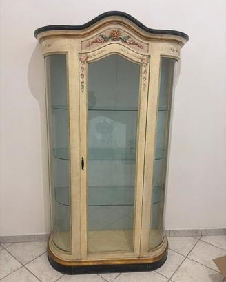 Vetrina Veneziana in Legno Massello Dipinta a Mano