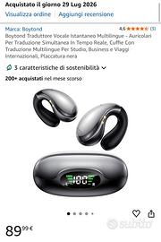 Cuffie traduzione simultanea
