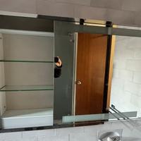 Specchiera bagno da incasso vintage con luce