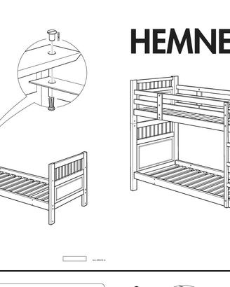 letto a castello ikea hemnes  e due cassetti sotto