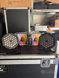 COPPIA FARI DISCOTECA LED RGB DMX PERFETTI