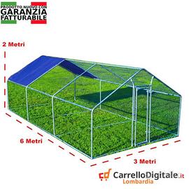 Gabbia Galline 3x6 m x h 2 m – 18 mq - viola